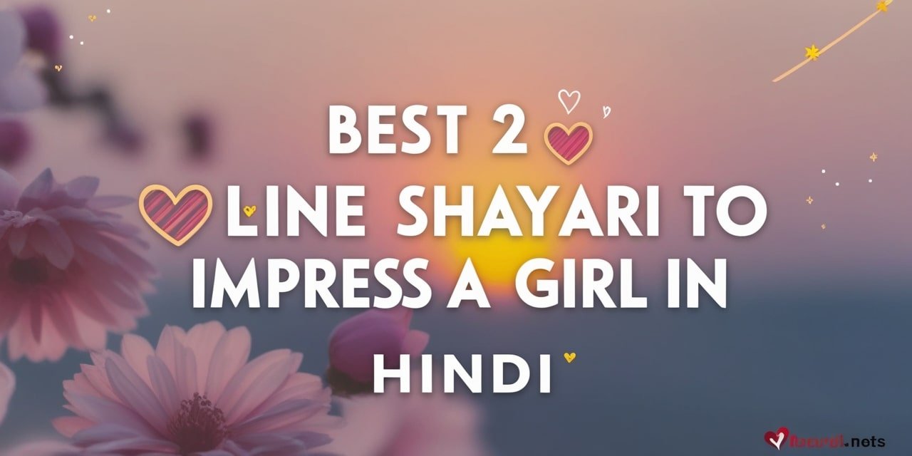 2 Line Shayari To Impress A Girl In Hindi