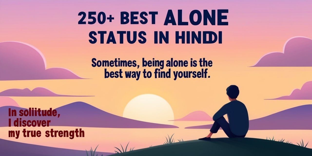 Alone Status In Hindi