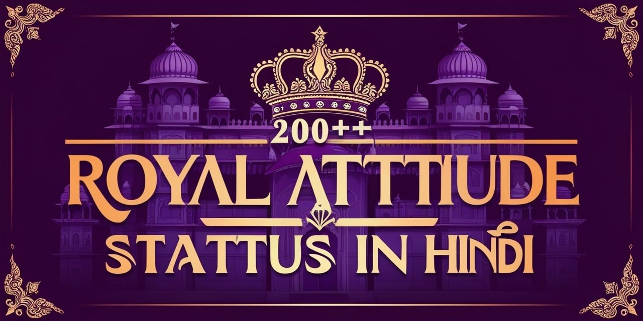 Royal Attitude Status In Hindi